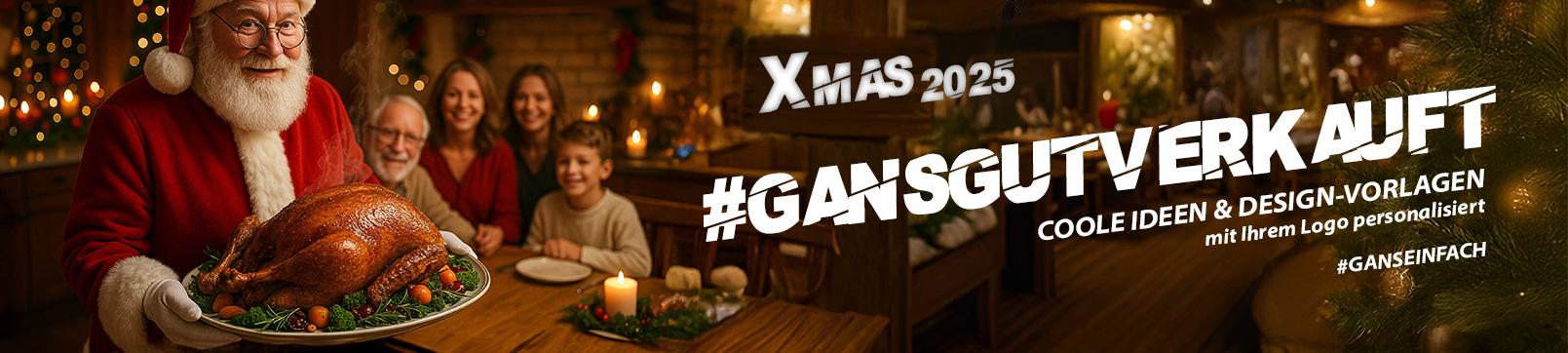 Weihnachtswerbung für Metzgerei & Fleischerei