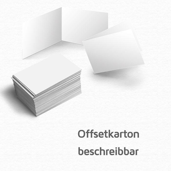 Visitenkarten 350g/m² Offsetkarton, beidseitig bedruckt, beschreib & bestempelbar