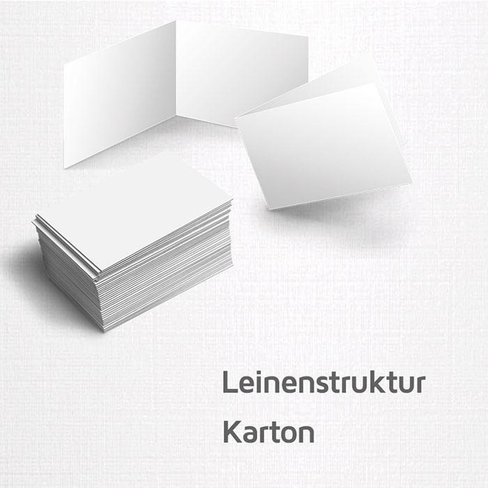 Visitenkarten auf 246g/m² Leinenstruktur-Karton bedruckt