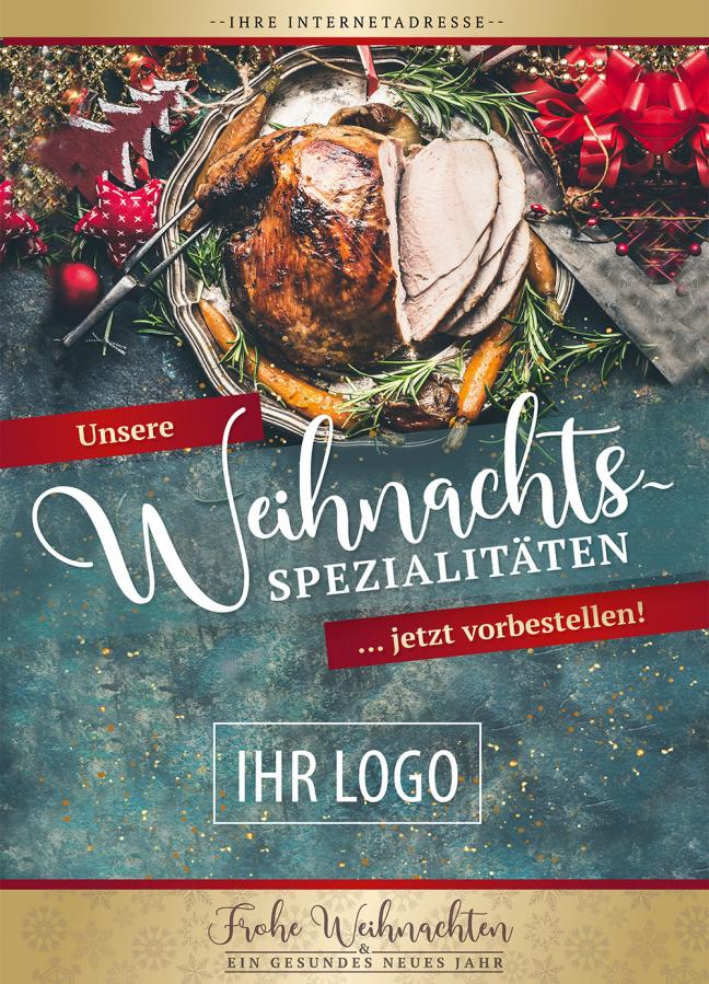 Plakat, Poster-Motiv drucken: Jetzt Weihnachts-Spezialitäten vorbestellen