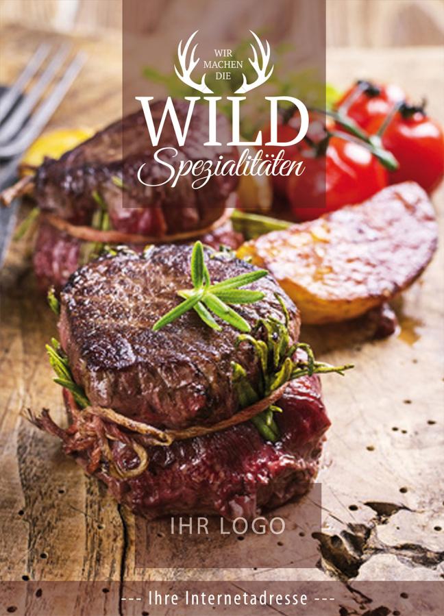 Plakat, Poster-Motiv: Wild, Wildfleisch & Wildbret