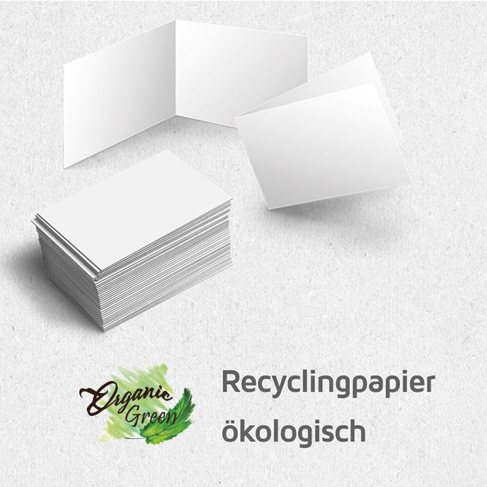 Visitenkarten 300g/m² auf weißem Recyclingpapier bedruckt